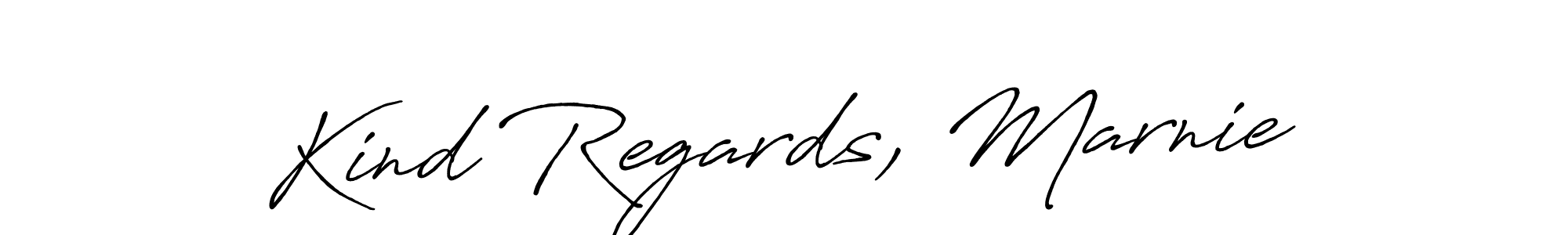 Also we have Kind Regards, Marnie name is the best signature style. Create professional handwritten signature collection using Antro_Vectra_Bolder autograph style. Kind Regards, Marnie signature style 7 images and pictures png