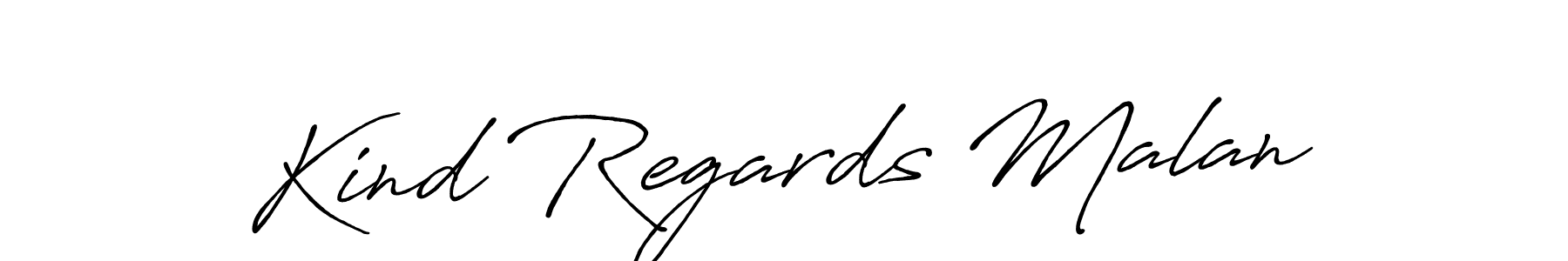 The best way (Antro_Vectra_Bolder) to make a short signature is to pick only two or three words in your name. The name Kind Regards Malan include a total of six letters. For converting this name. Kind Regards Malan signature style 7 images and pictures png