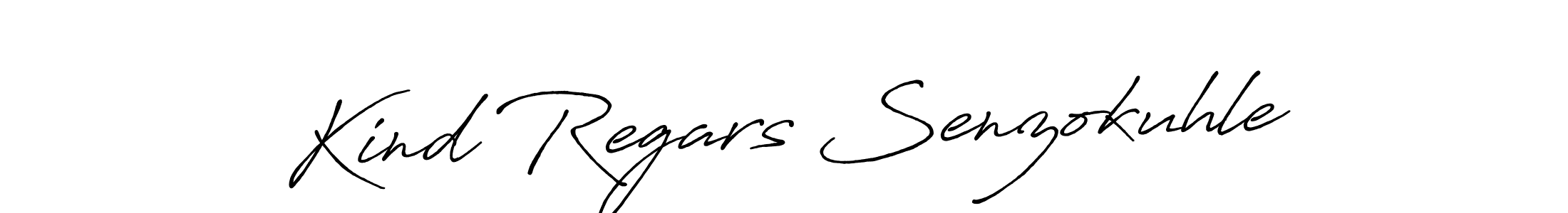 Antro_Vectra_Bolder is a professional signature style that is perfect for those who want to add a touch of class to their signature. It is also a great choice for those who want to make their signature more unique. Get Kind Regars Senzokuhle name to fancy signature for free. Kind Regars Senzokuhle signature style 7 images and pictures png