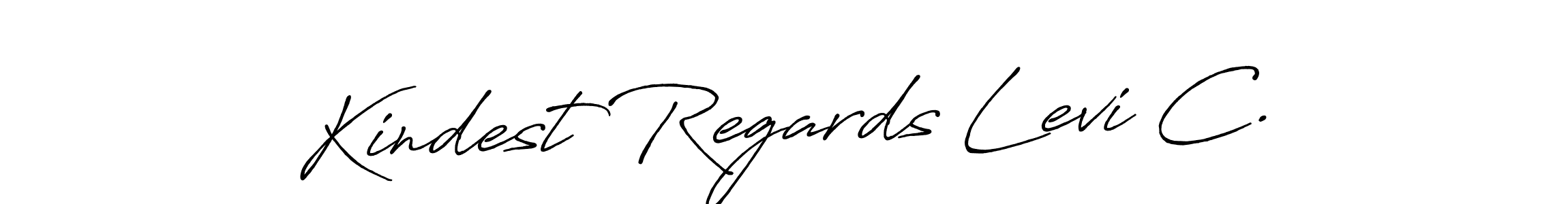 Kindest Regards Levi C. stylish signature style. Best Handwritten Sign (Antro_Vectra_Bolder) for my name. Handwritten Signature Collection Ideas for my name Kindest Regards Levi C.. Kindest Regards Levi C. signature style 7 images and pictures png