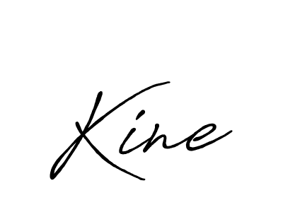 Kine stylish signature style. Best Handwritten Sign (Antro_Vectra_Bolder) for my name. Handwritten Signature Collection Ideas for my name Kine. Kine signature style 7 images and pictures png