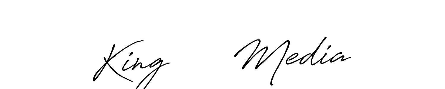 You should practise on your own different ways (Antro_Vectra_Bolder) to write your name (King      Media) in signature. don't let someone else do it for you. King      Media signature style 7 images and pictures png
