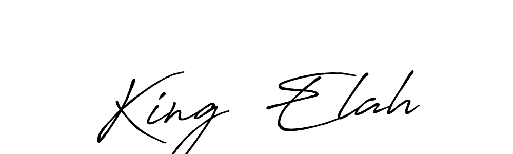 You can use this online signature creator to create a handwritten signature for the name King  Elah. This is the best online autograph maker. King  Elah signature style 7 images and pictures png