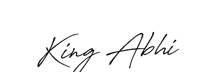 The best way (Antro_Vectra_Bolder) to make a short signature is to pick only two or three words in your name. The name King Abhi include a total of six letters. For converting this name. King Abhi signature style 7 images and pictures png