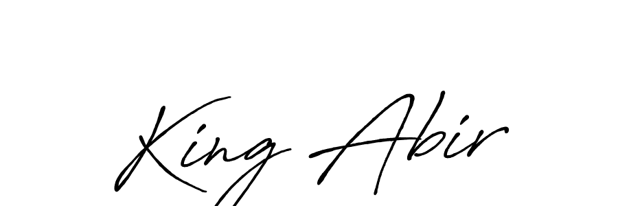 Create a beautiful signature design for name King Abir. With this signature (Antro_Vectra_Bolder) fonts, you can make a handwritten signature for free. King Abir signature style 7 images and pictures png