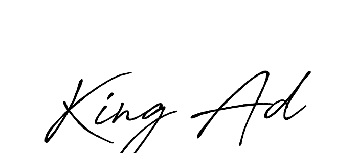 How to make King Ad name signature. Use Antro_Vectra_Bolder style for creating short signs online. This is the latest handwritten sign. King Ad signature style 7 images and pictures png