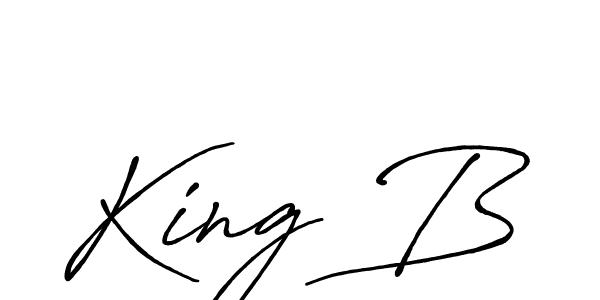 Design your own signature with our free online signature maker. With this signature software, you can create a handwritten (Antro_Vectra_Bolder) signature for name King B. King B signature style 7 images and pictures png