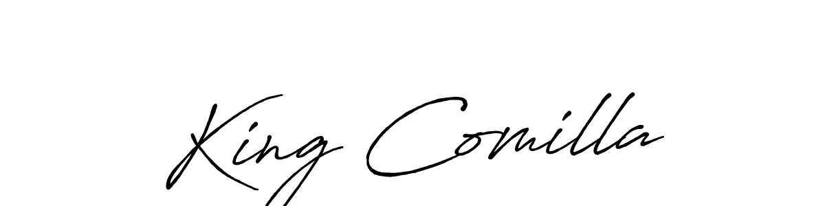 Also we have King Comilla name is the best signature style. Create professional handwritten signature collection using Antro_Vectra_Bolder autograph style. King Comilla signature style 7 images and pictures png