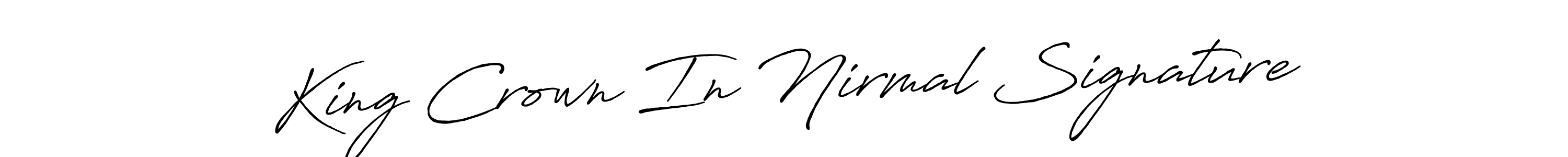 Use a signature maker to create a handwritten signature online. With this signature software, you can design (Antro_Vectra_Bolder) your own signature for name King Crown In Nirmal Signature. King Crown In Nirmal Signature signature style 7 images and pictures png