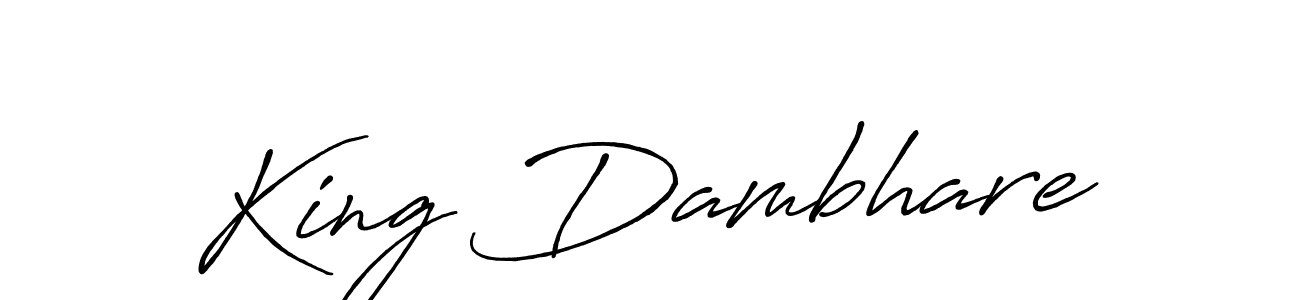 Make a short King Dambhare signature style. Manage your documents anywhere anytime using Antro_Vectra_Bolder. Create and add eSignatures, submit forms, share and send files easily. King Dambhare signature style 7 images and pictures png