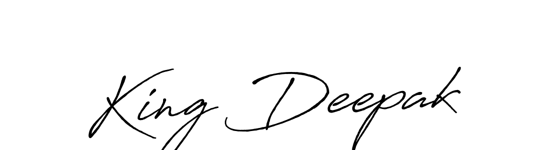 Make a beautiful signature design for name King Deepak. Use this online signature maker to create a handwritten signature for free. King Deepak signature style 7 images and pictures png