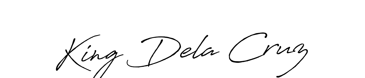 Also we have King Dela Cruz name is the best signature style. Create professional handwritten signature collection using Antro_Vectra_Bolder autograph style. King Dela Cruz signature style 7 images and pictures png