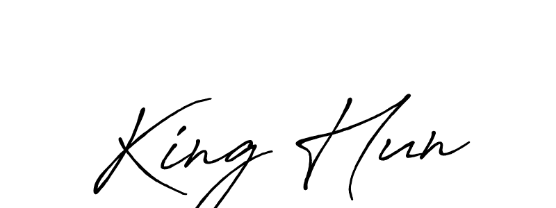Make a beautiful signature design for name King Hun. Use this online signature maker to create a handwritten signature for free. King Hun signature style 7 images and pictures png