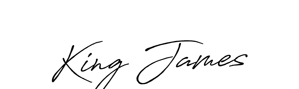 King James stylish signature style. Best Handwritten Sign (Antro_Vectra_Bolder) for my name. Handwritten Signature Collection Ideas for my name King James. King James signature style 7 images and pictures png