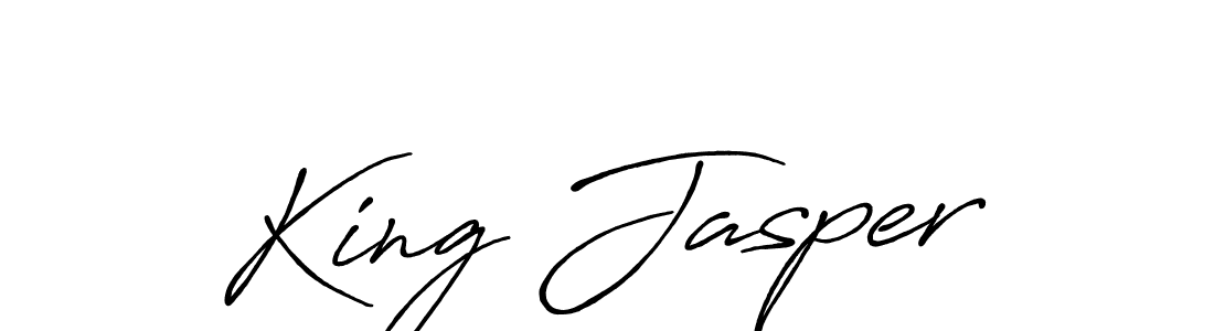 Use a signature maker to create a handwritten signature online. With this signature software, you can design (Antro_Vectra_Bolder) your own signature for name King Jasper. King Jasper signature style 7 images and pictures png