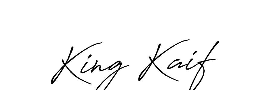 Use a signature maker to create a handwritten signature online. With this signature software, you can design (Antro_Vectra_Bolder) your own signature for name King Kaif. King Kaif signature style 7 images and pictures png
