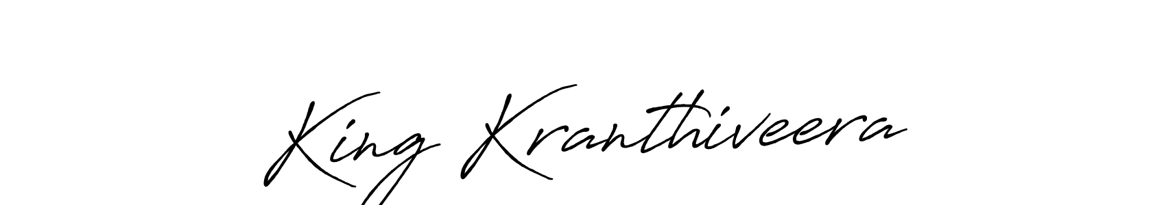How to make King Kranthiveera name signature. Use Antro_Vectra_Bolder style for creating short signs online. This is the latest handwritten sign. King Kranthiveera signature style 7 images and pictures png