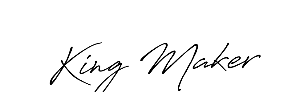 How to Draw King Maker signature style? Antro_Vectra_Bolder is a latest design signature styles for name King Maker. King Maker signature style 7 images and pictures png