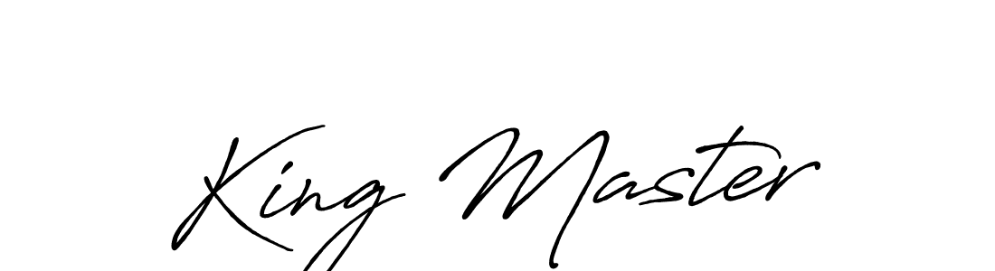 The best way (Antro_Vectra_Bolder) to make a short signature is to pick only two or three words in your name. The name King Master include a total of six letters. For converting this name. King Master signature style 7 images and pictures png