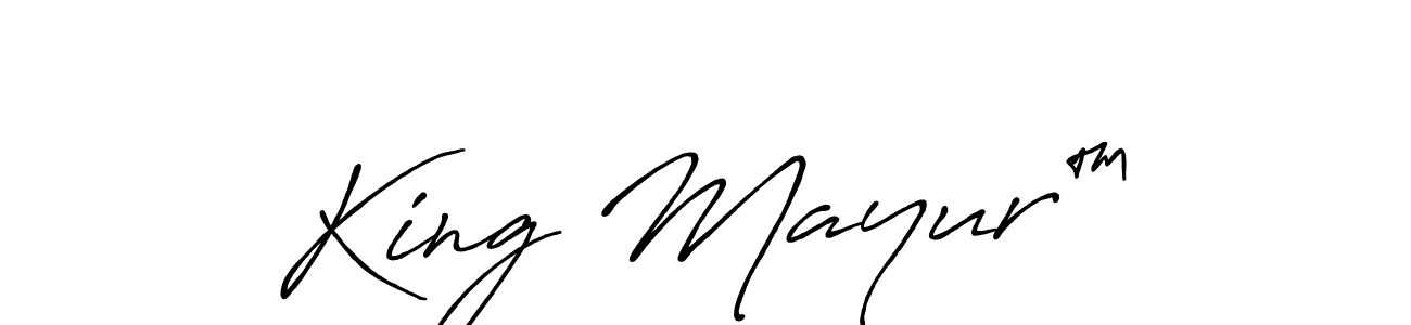 Design your own signature with our free online signature maker. With this signature software, you can create a handwritten (Antro_Vectra_Bolder) signature for name King Mayur™. King Mayur™ signature style 7 images and pictures png