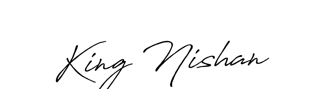 Also You can easily find your signature by using the search form. We will create King Nishan name handwritten signature images for you free of cost using Antro_Vectra_Bolder sign style. King Nishan signature style 7 images and pictures png