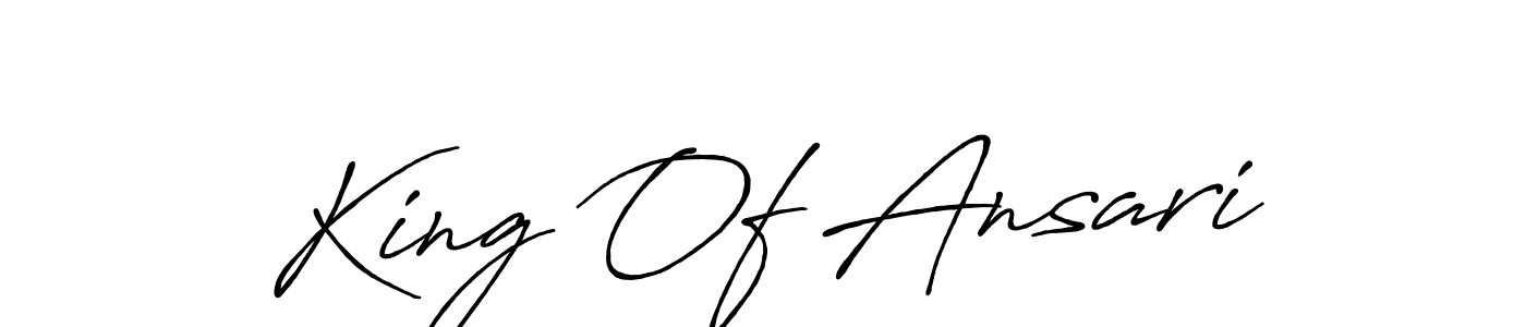 Create a beautiful signature design for name King Of Ansari. With this signature (Antro_Vectra_Bolder) fonts, you can make a handwritten signature for free. King Of Ansari signature style 7 images and pictures png