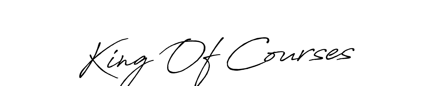Also You can easily find your signature by using the search form. We will create King Of Courses name handwritten signature images for you free of cost using Antro_Vectra_Bolder sign style. King Of Courses signature style 7 images and pictures png