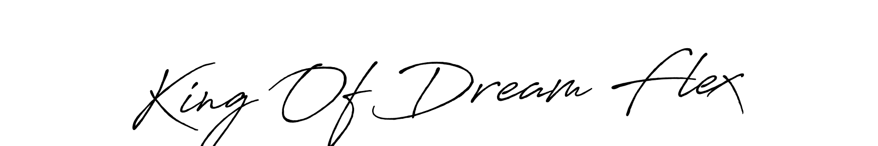 How to make King Of Dream Flex name signature. Use Antro_Vectra_Bolder style for creating short signs online. This is the latest handwritten sign. King Of Dream Flex signature style 7 images and pictures png