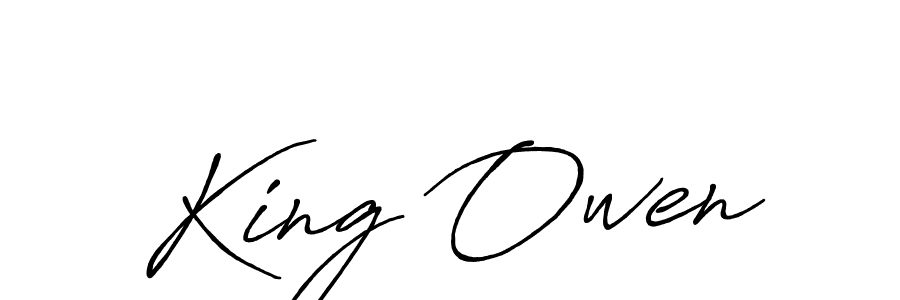 Use a signature maker to create a handwritten signature online. With this signature software, you can design (Antro_Vectra_Bolder) your own signature for name King Owen. King Owen signature style 7 images and pictures png