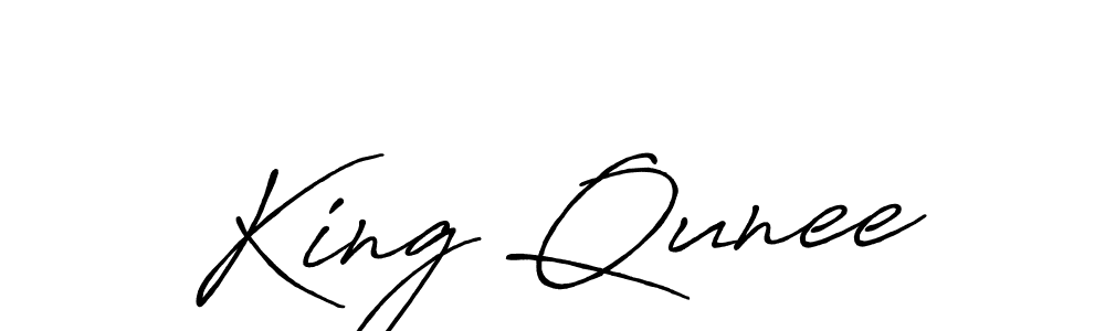 Also we have King Qunee name is the best signature style. Create professional handwritten signature collection using Antro_Vectra_Bolder autograph style. King Qunee signature style 7 images and pictures png