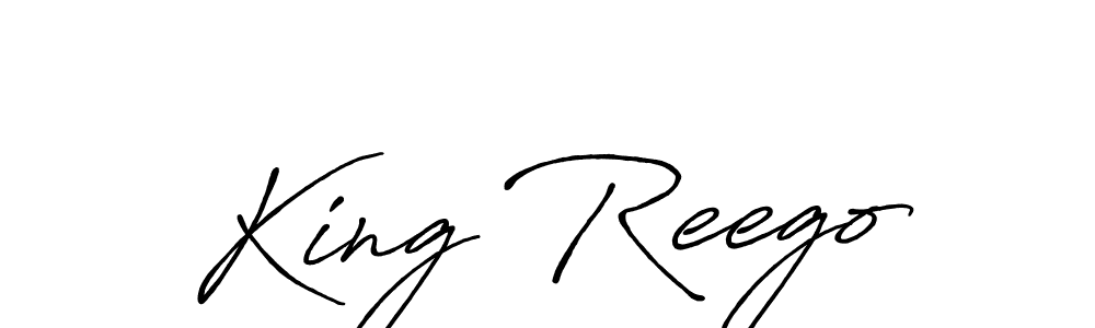 Create a beautiful signature design for name King Reego. With this signature (Antro_Vectra_Bolder) fonts, you can make a handwritten signature for free. King Reego signature style 7 images and pictures png