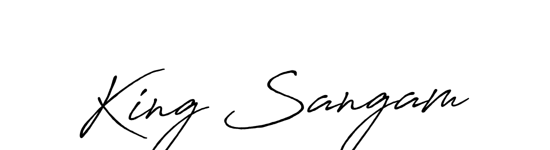 Similarly Antro_Vectra_Bolder is the best handwritten signature design. Signature creator online .You can use it as an online autograph creator for name King Sangam. King Sangam signature style 7 images and pictures png