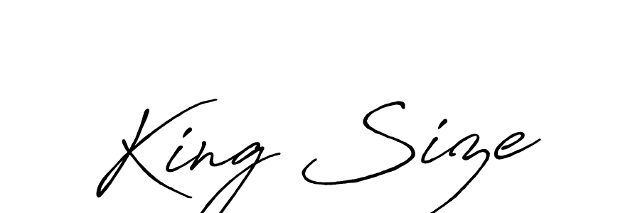 The best way (Antro_Vectra_Bolder) to make a short signature is to pick only two or three words in your name. The name King Size include a total of six letters. For converting this name. King Size signature style 7 images and pictures png