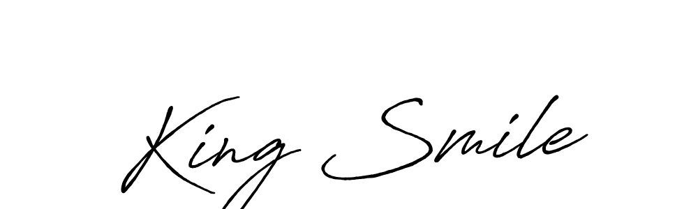 Once you've used our free online signature maker to create your best signature Antro_Vectra_Bolder style, it's time to enjoy all of the benefits that King Smile name signing documents. King Smile signature style 7 images and pictures png