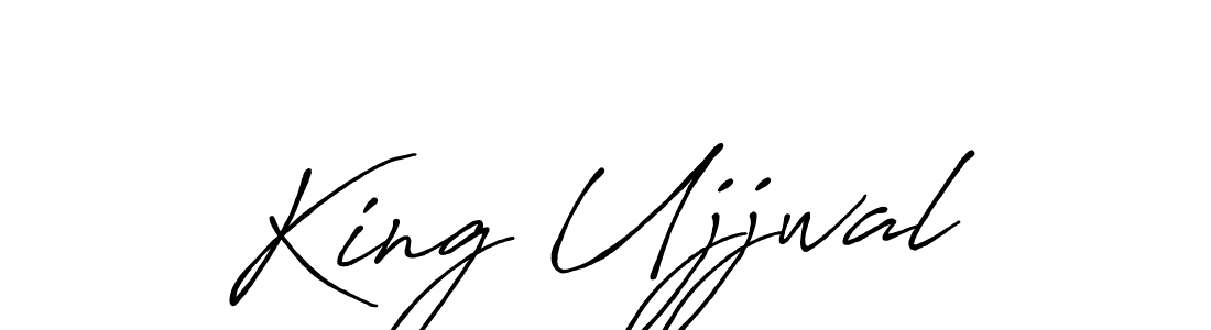 The best way (Antro_Vectra_Bolder) to make a short signature is to pick only two or three words in your name. The name King Ujjwal include a total of six letters. For converting this name. King Ujjwal signature style 7 images and pictures png