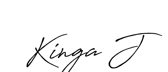 Also we have Kinga J name is the best signature style. Create professional handwritten signature collection using Antro_Vectra_Bolder autograph style. Kinga J signature style 7 images and pictures png