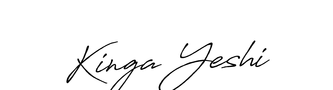 Create a beautiful signature design for name Kinga Yeshi. With this signature (Antro_Vectra_Bolder) fonts, you can make a handwritten signature for free. Kinga Yeshi signature style 7 images and pictures png