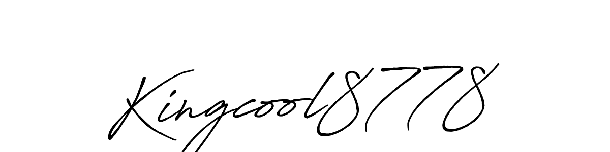 Kingcool8778 stylish signature style. Best Handwritten Sign (Antro_Vectra_Bolder) for my name. Handwritten Signature Collection Ideas for my name Kingcool8778. Kingcool8778 signature style 7 images and pictures png