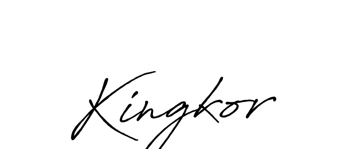 Make a beautiful signature design for name Kingkor. With this signature (Antro_Vectra_Bolder) style, you can create a handwritten signature for free. Kingkor signature style 7 images and pictures png