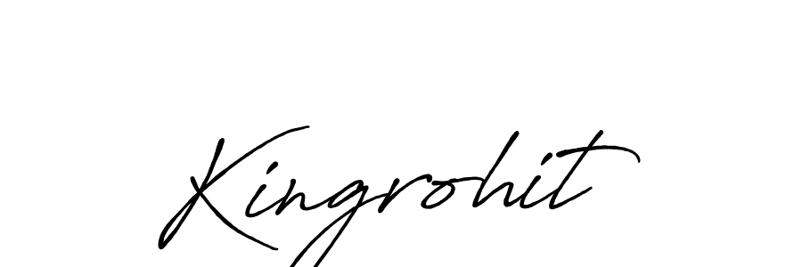 How to make Kingrohit name signature. Use Antro_Vectra_Bolder style for creating short signs online. This is the latest handwritten sign. Kingrohit signature style 7 images and pictures png