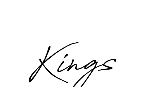 Use a signature maker to create a handwritten signature online. With this signature software, you can design (Antro_Vectra_Bolder) your own signature for name Kings. Kings signature style 7 images and pictures png