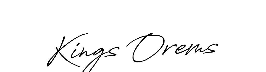 Kings Orems stylish signature style. Best Handwritten Sign (Antro_Vectra_Bolder) for my name. Handwritten Signature Collection Ideas for my name Kings Orems. Kings Orems signature style 7 images and pictures png