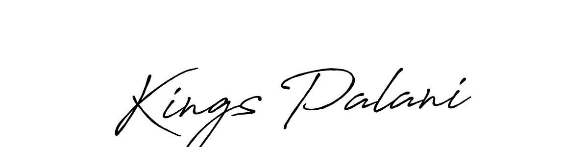 Design your own signature with our free online signature maker. With this signature software, you can create a handwritten (Antro_Vectra_Bolder) signature for name Kings Palani. Kings Palani signature style 7 images and pictures png