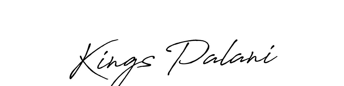 Design your own signature with our free online signature maker. With this signature software, you can create a handwritten (Antro_Vectra_Bolder) signature for name Kings Palani. Kings Palani signature style 7 images and pictures png