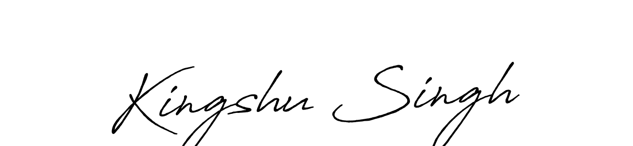 How to make Kingshu Singh signature? Antro_Vectra_Bolder is a professional autograph style. Create handwritten signature for Kingshu Singh name. Kingshu Singh signature style 7 images and pictures png