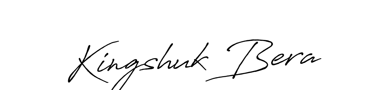 Make a beautiful signature design for name Kingshuk Bera. With this signature (Antro_Vectra_Bolder) style, you can create a handwritten signature for free. Kingshuk Bera signature style 7 images and pictures png