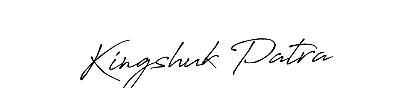 Also You can easily find your signature by using the search form. We will create Kingshuk Patra name handwritten signature images for you free of cost using Antro_Vectra_Bolder sign style. Kingshuk Patra signature style 7 images and pictures png