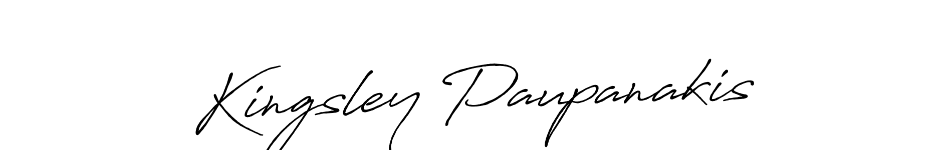 How to make Kingsley Paupanakis name signature. Use Antro_Vectra_Bolder style for creating short signs online. This is the latest handwritten sign. Kingsley Paupanakis signature style 7 images and pictures png
