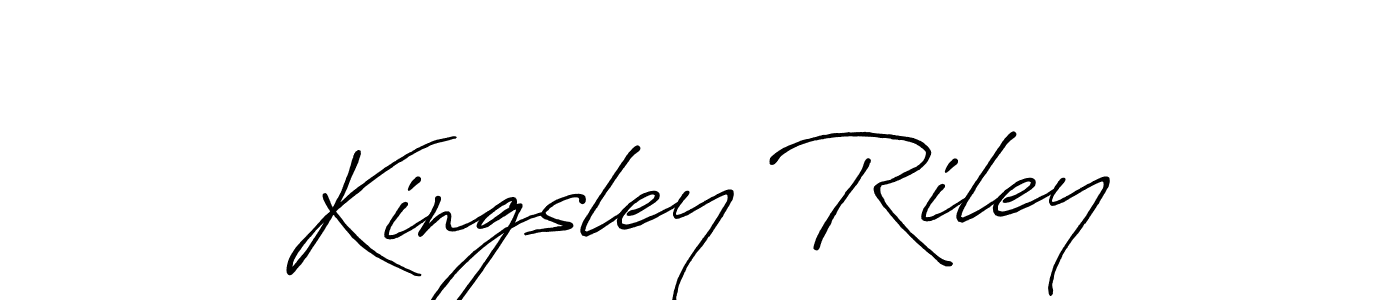 You should practise on your own different ways (Antro_Vectra_Bolder) to write your name (Kingsley Riley) in signature. don't let someone else do it for you. Kingsley Riley signature style 7 images and pictures png