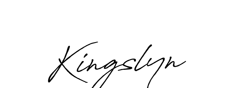 if you are searching for the best signature style for your name Kingslyn. so please give up your signature search. here we have designed multiple signature styles  using Antro_Vectra_Bolder. Kingslyn signature style 7 images and pictures png